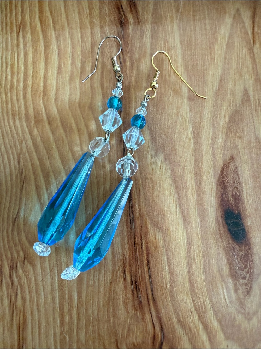 FREE Blue Teardrop Crystal Dangle Earrings - Women Jewelry